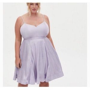 Torrid Special Occasion Lilac Iridescent Fit & Flare Skater dress Size 16